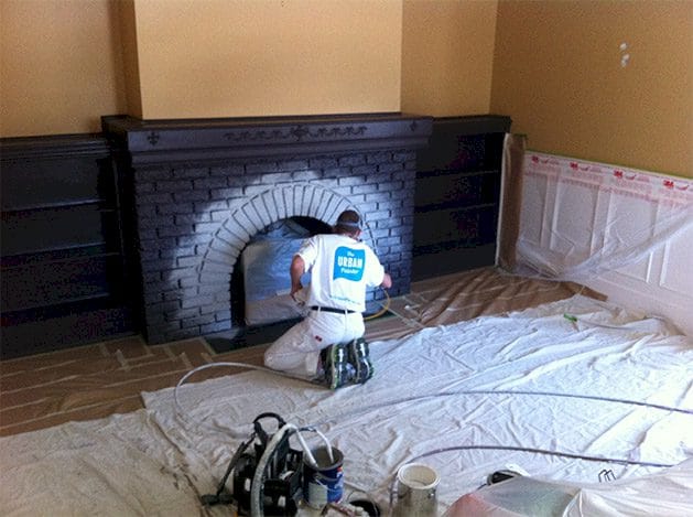 Majestic Fireplace Before Painting